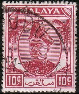Selangor 1949 Sultan Sultan Hisam-ud-Din Alam Shah SG 98 Fine Used