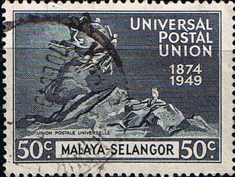 Selangor 1949 Universal Postal Union SG 114 Fine Used