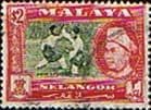 Selangor 1957 Bersilat SG 126a Fine Used
