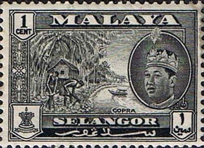 Selangor 1961 Sultan and Copra SG 129 Fine Mint