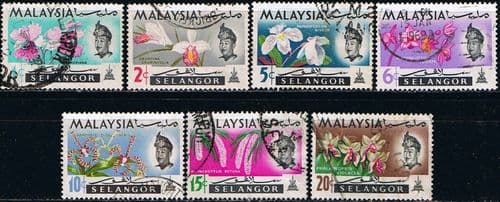 Selangor 1965 Flowers Orchids Set Fine Used