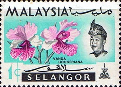 Selangor 1965 Flowers Orchids SG 136 Fine Mint