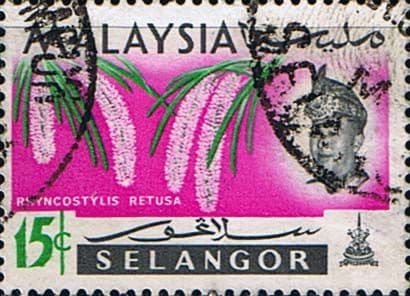 Selangor 1965 Flowers Orchids SG 141 Fine Used
