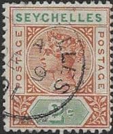 Seychelles 1897 Queen Victoria SG 28 Fine Used