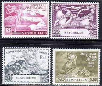 Seychelles 1949 Universal Postal Union Set Fine Mint