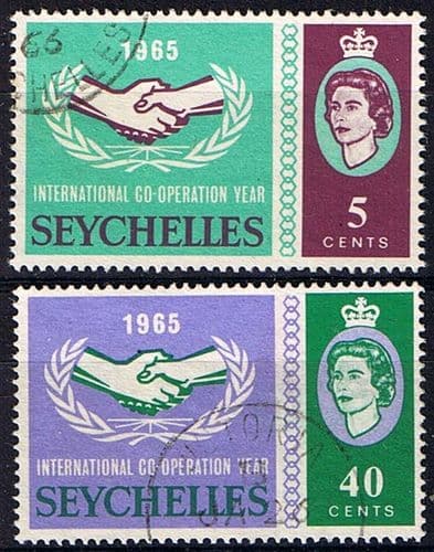 Seychelles 1965 International Co-operation Year Set Fine Used
