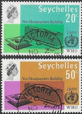 Seychelles 1966 World Health Organisation Set Fine Used