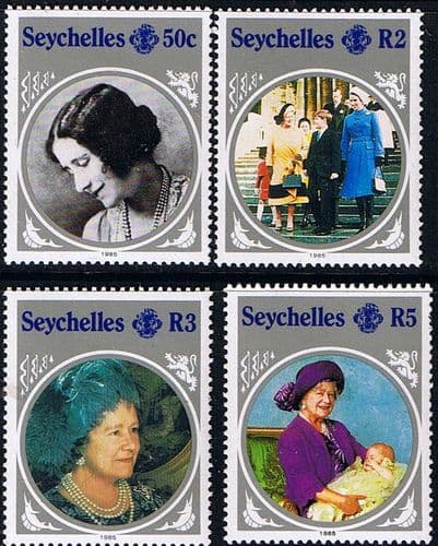 Seychelles 1985 Queen Mother Life and Times Set Fine Mint