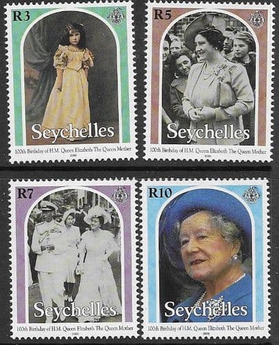 Seychelles 2000 Queen Mother Commemoration Set Fine Mint2