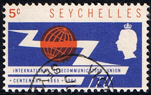 Seychelles International Telecomunication Union SG 218 Fine Used