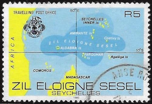 Seychelles Zil Eloigne Sesel 1980 Establishment of Travelling Post Office SG 19 Fine Used