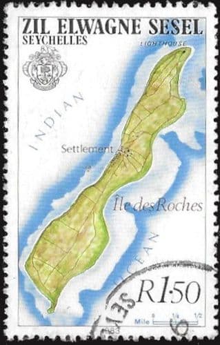 Seychelles Zil Eloigne Sesel 1983 Island Maps SG 49 Fine Used
