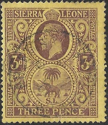 Sierra Leone 1912 King George V SG 116b Fine Used