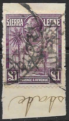 Sierra Leone 1932 King George V SG 167 Fine Used Tied