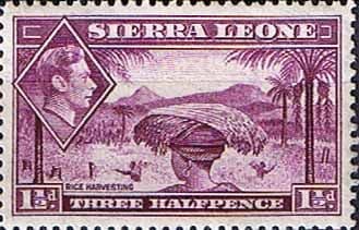 Sierra Leone 1938 SG 190a Rice Harvesting Fine Mint