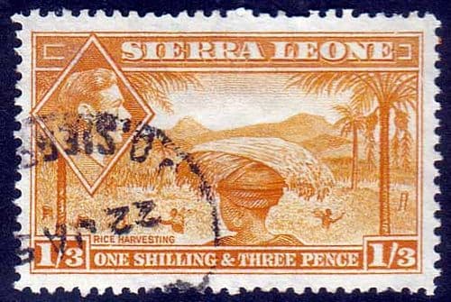 Sierra Leone 1938 SG 196a Harvesting Rice Fine Used