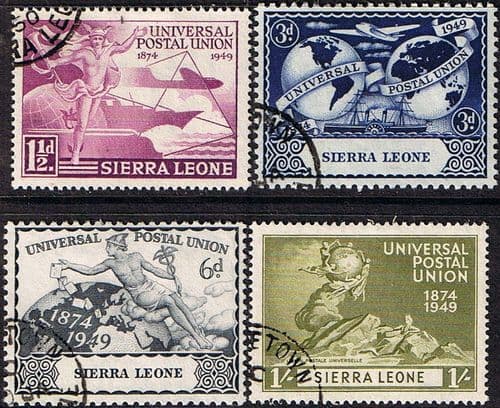 Sierra Leone 1949 Universal Postal Union Set Fine Used