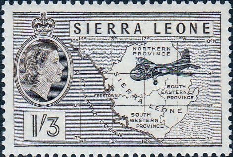 Sierra Leone 1956 SG 218 Map and Plane Fine Mint