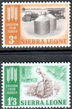 Sierra Leone 1963 Freedom From Hunger Set Fine Mint