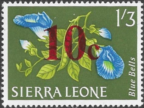 Sierra Leone 1964 Flowers Surcharges SG 318 Fine Mint