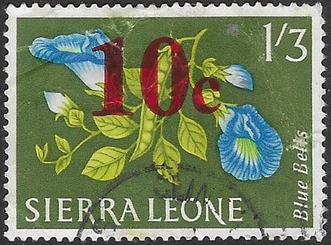 Sierra Leone 1964 Flowers Surcharges SG 318 Fine Used