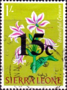 Sierra Leone 1964 Flowers Surcharges SG 319 Fine Used
