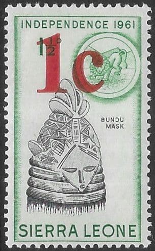 Sierra Leone 1964 Independence Surcharges SG 336 Fine Used