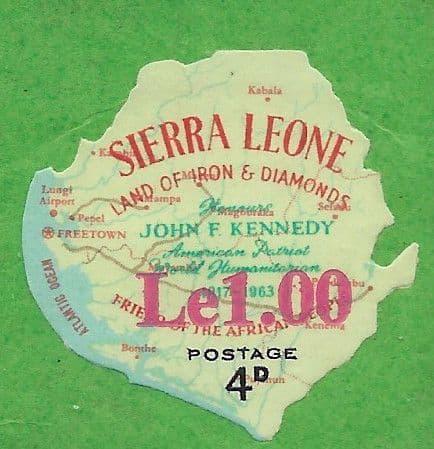 Sierra Leone 1964 John F Kennedy Decimal Surcharge SG 348 Fine Mint