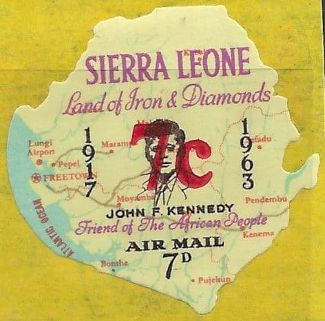 Sierra Leone 1964 Kennedy Surcharges SG 334 Fine Mint
