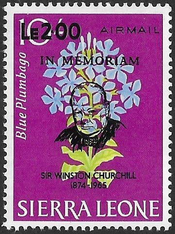 Sierra Leone 1965 Churchill Margai Surcharges SG 376 Fine Mint