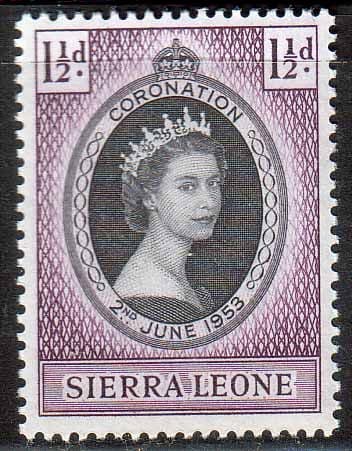 Sierra Leone Queen Elizabeth II 1953 Coronation Fine Mint