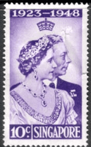 Singapore 1948 King George VI Royal Silver Wedding SG 31 Fine Mint
