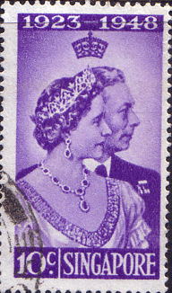 Singapore 1948 King George VI Royal Silver Wedding SG 31 Fine Used