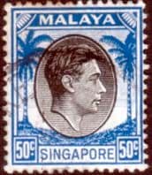 Singapore 1948 King George VI SG 12 Fine Used