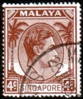 Singapore 1948 King George VI SG 19 Fine Used
