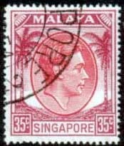 Singapore 1948 King George VI SG 25a Fine Used