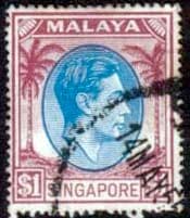 Singapore 1948 King George VI SG 28 Fine Used