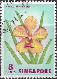 Singapore 1962 SG 68 Vanda Tan Chay Yan Fine Used