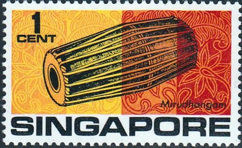Singapore 1968 SG 101 Mirudhangam Fine Mint