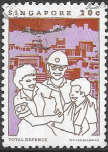 Singapore 1984 Total Defence SG 485 Fine Used