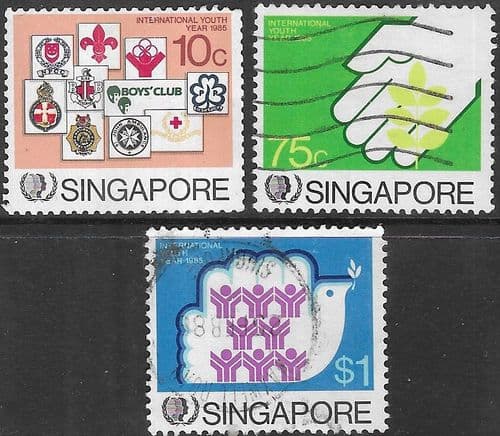 Singapore 1985 International Youth Year Set Fine Used