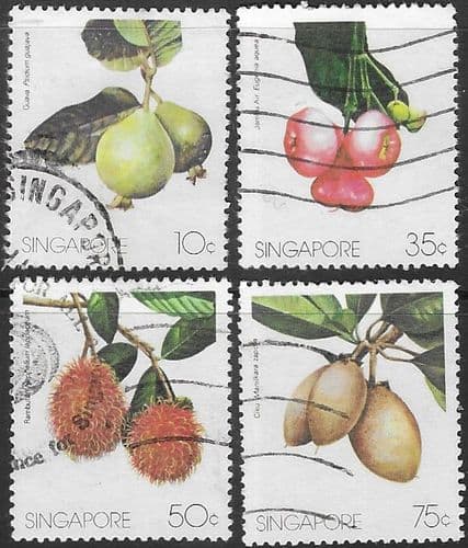 Singapore 1986 Fruits Set Fine Used