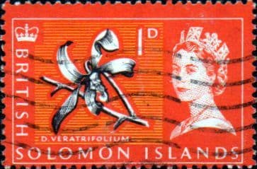 Solomon Island 1965 Orchid SG 113 Fine Used