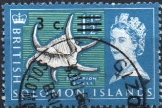 Solomon Island 1966 Decimal Currency Surcharge SG 137A Fine Used