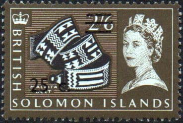 Solomon Island 1966 Decimal Currency Surcharge SG 148B Fine Mint