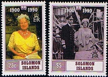 Solomon Islands 1990 Queen Mother 90th Birthday Set Fine Mint