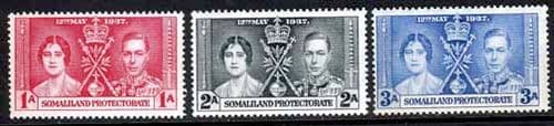 Somaliland 1937 King George VI Coronation Set Fine Mint