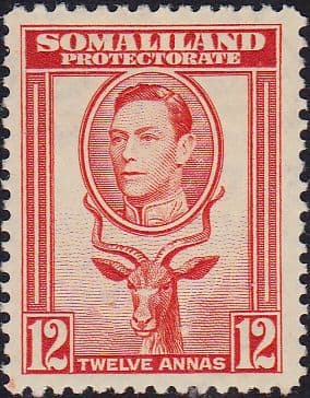 Somaliland Protectorate 1938 King George VI SG 100 Fine Mint