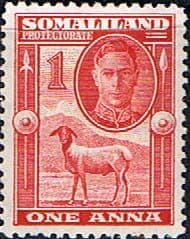 Somaliland Protectorate 1942 King George VI SG 106 Fine Used