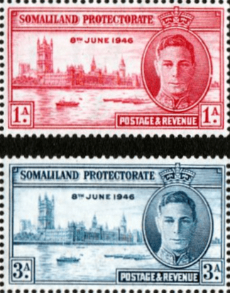 Somaliland Protectorate 1946 King George VI Victory Set Fine Mint